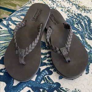 Cobian braided Pacifica Women's Charcoal Sandals